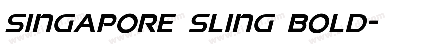 Singapore Sling Bold字体转换